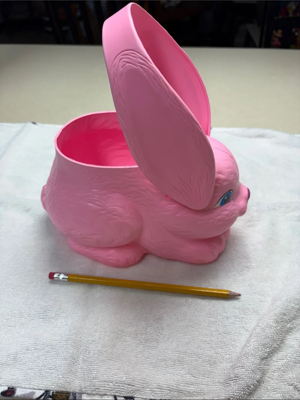 Pink Bunny Treat Bucket - Party Candy Holder made by Empire Blow Mold